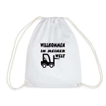 Gabelstapler - Turnbeutel - Weiß - Vorne