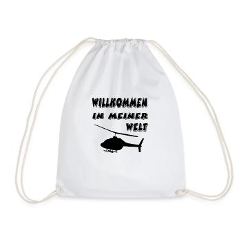 Hubschrauber - Turnbeutel - Weiß - Vorne