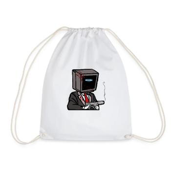 Rob - Drawstring Bag - white - Front