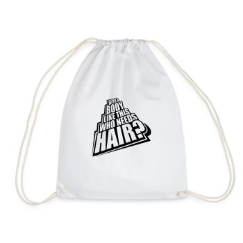 Qui a besoin de cheveux en disant - Sac de sport léger - blanc - Devant
