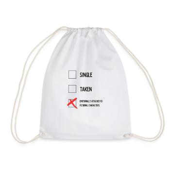 Fictional characters - Drawstring Bag - white - Front