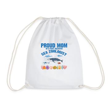 Fière Maman Ichtyologiste Biologiste Marine Océan Mer - Sac de sport léger - blanc - Devant