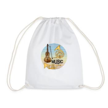 Musical instruments - Drawstring Bag - white - Front