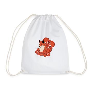 Fox - Drawstring Bag - white - Front