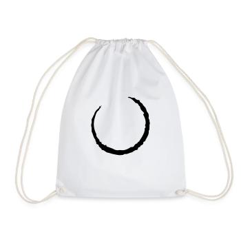 Circle - Drawstring Bag - white - Front