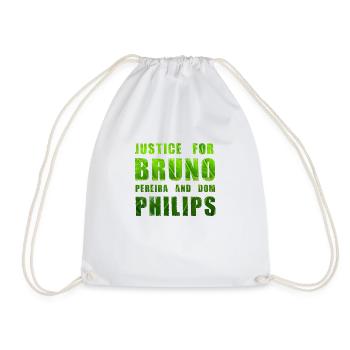Justice for Bruno and Philips - Drawstring Bag - white - Front