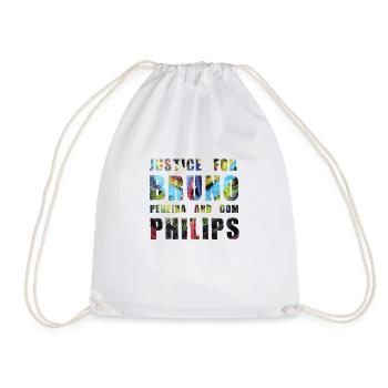 Justice for Bruno and Philips - Drawstring Bag - white - Front