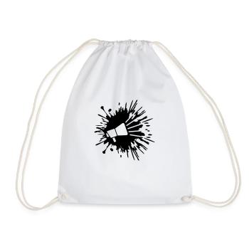 Gouttes de couleur splash symbole de mégaphone - Sac de sport léger - blanc - Devant