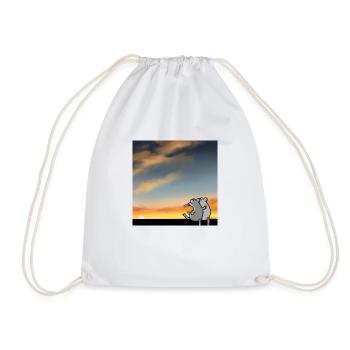 Colin and Cheryl - Drawstring Bag - white - Front