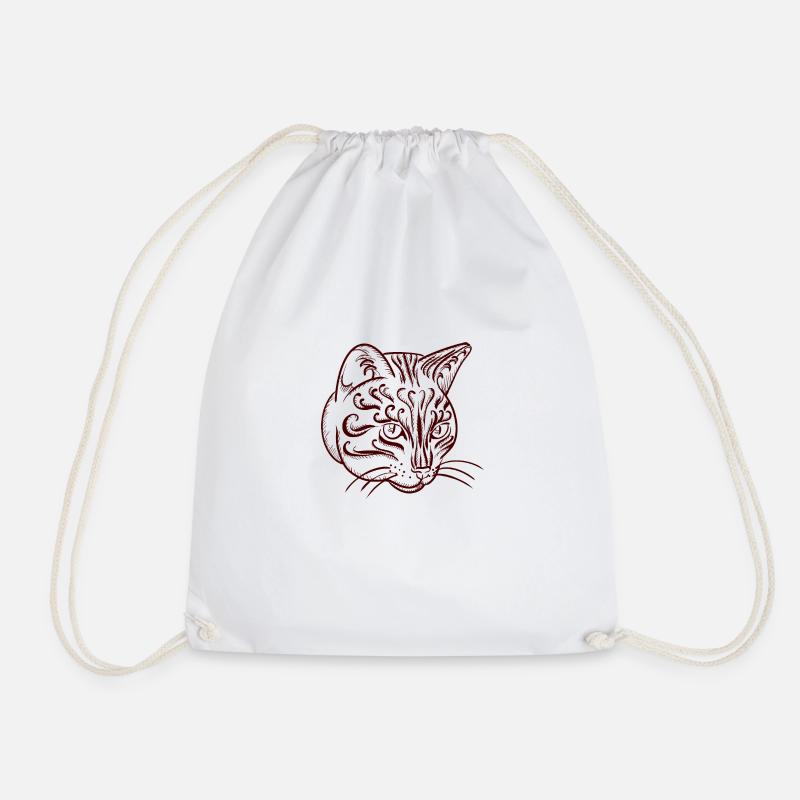 Katze - Turnbeutel - Weiß