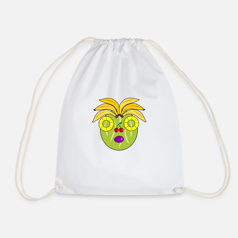 Crazy fruits - Drawstring Bag - white