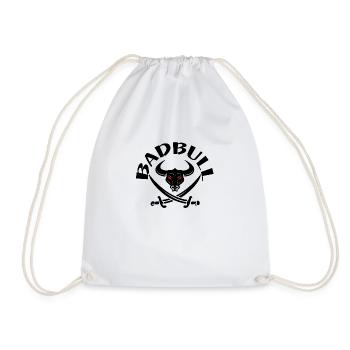 Bad Bull - evil bull - Drawstring Bag - white - Front
