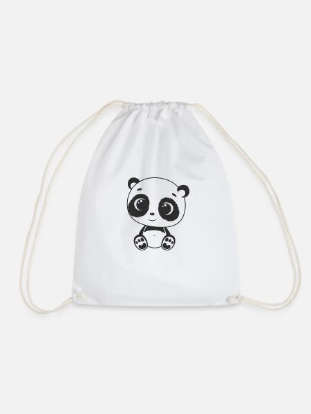 Süßer Panda - Turnbeutel - Weiß
