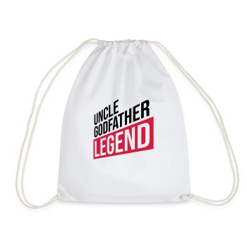 Uncle Godfather Legend Quote - Drawstring Bag - white - Front