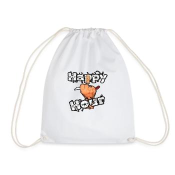 Happy hour for bad girls - Drawstring Bag - white - Front