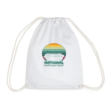 National Hot Dog Day - Drawstring Bag - white - Front