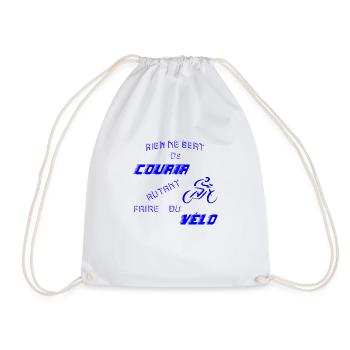 Rien ne sert de courir autant faire du vélo - Sac de sport léger - blanc - Devant