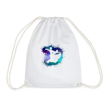Tournament Dance Standard Dance Couple Watercolor Gradient - Drawstring Bag - white - Front