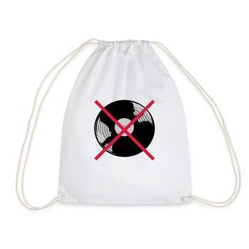 Forbidden Vinyl Record Music - Drawstring Bag - white - Front