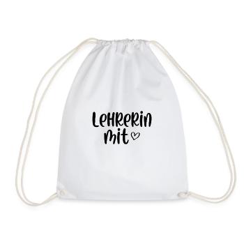 Lehrerin mit Herz - Turnbeutel - Weiß - Vorne
