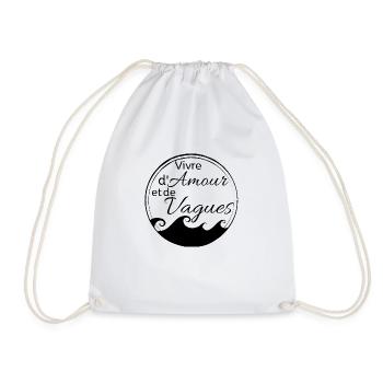 Vivre d'amour et de Vagues - Sac de sport léger - blanc - Devant