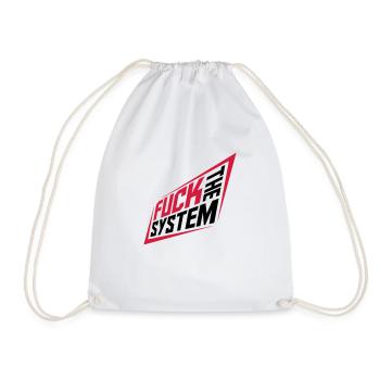 Fuck the system revolution - Drawstring Bag - white - Front