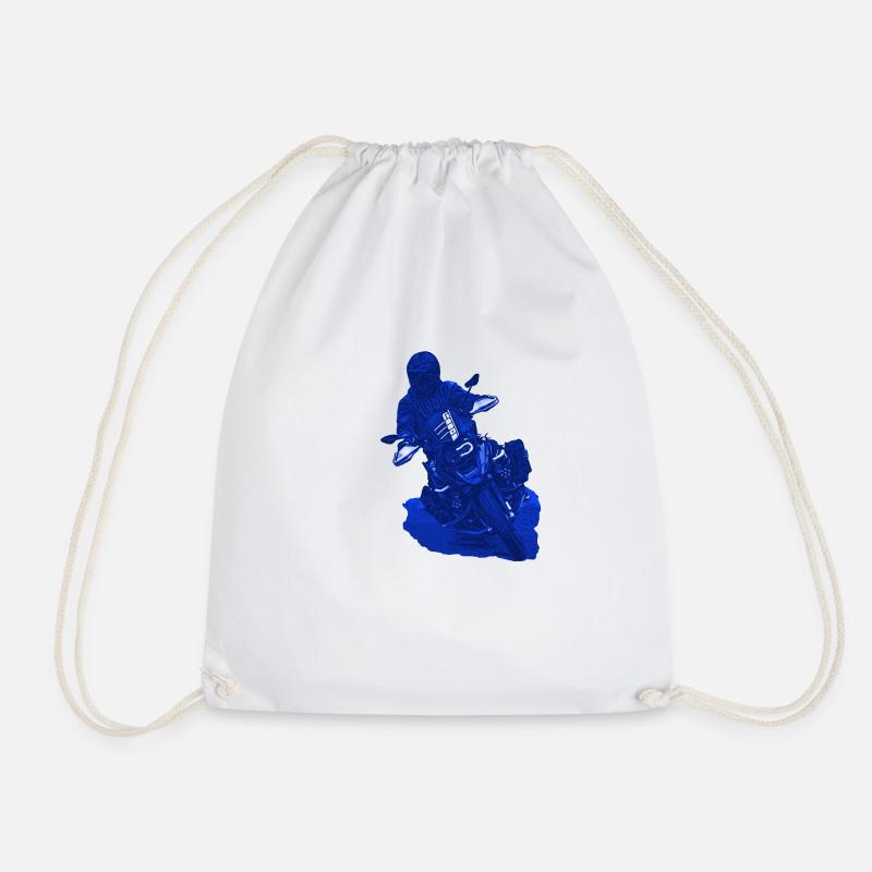 GS driver inclination blue - Drawstring Bag - white