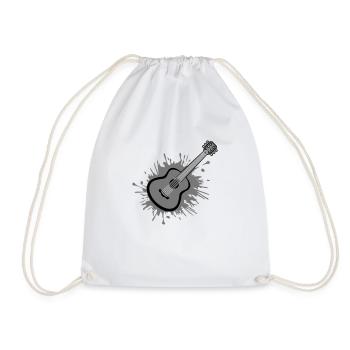 Éclaboussures de couleur gouttes guitare guitariste - Sac de sport léger - blanc - Devant
