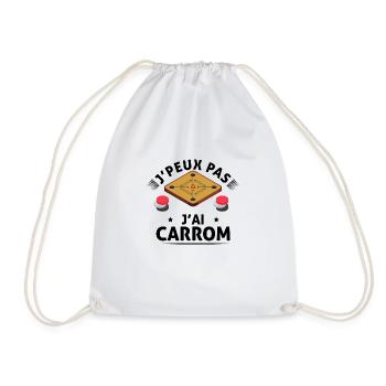 je peux pas j'ai carrom Idées cadeaux carrom - Sac de sport léger - blanc - Devant