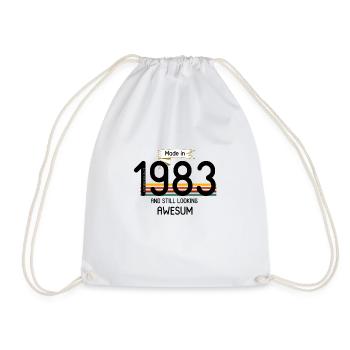 Né en 1983 - Sac de sport léger - blanc - Devant