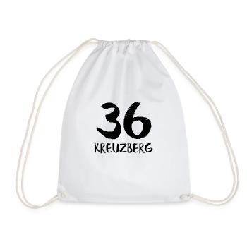 36 kreuzberg black - Turnbeutel - Weiß - Vorne