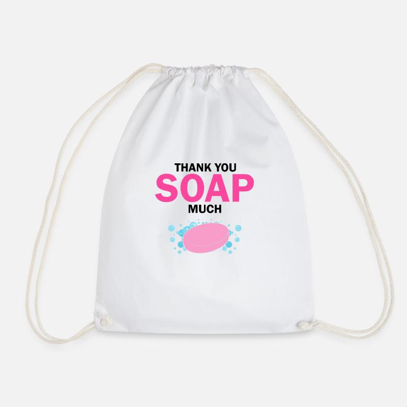 Homemade soap design for oil soap making - Drawstring Bag - white