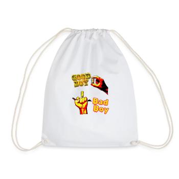 Good boy VS bad boy - Drawstring Bag - white - Front