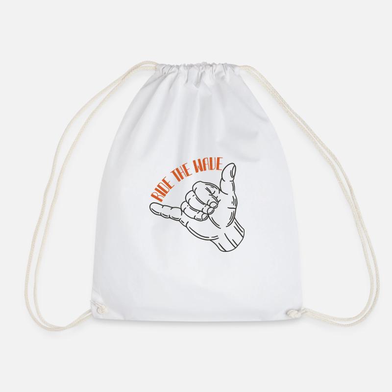 Summer, Sun, Surfing - Drawstring Bag - white