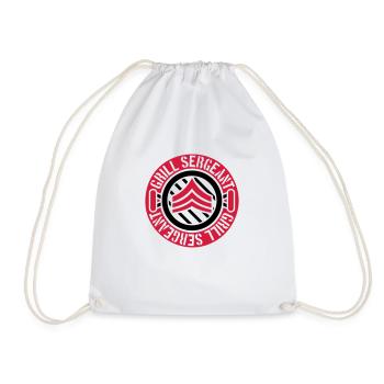 Barbecue Grill Sergeant Stamp - Drawstring Bag - white - Front
