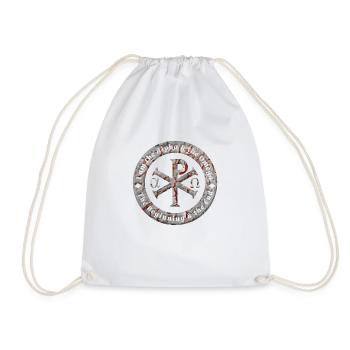 Symbol beginning end Alpha Omega God Christian - Drawstring Bag - white - Front