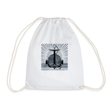 Anchor - Drawstring Bag - white - Front