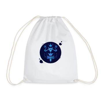 Mystique Collection ~ midnight blue ~ n°5 - Drawstring Bag - white - Front