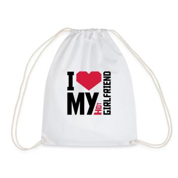 I love my girlfriend - Turnbeutel - Weiß - Vorne