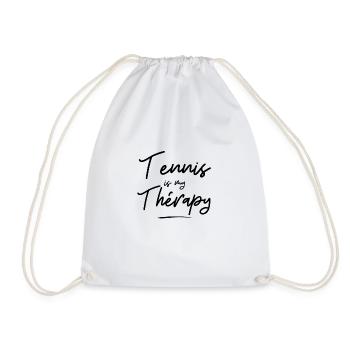 Tennis is my thérapy - idée cadeau - sport humour - Sac de sport léger - blanc - Devant