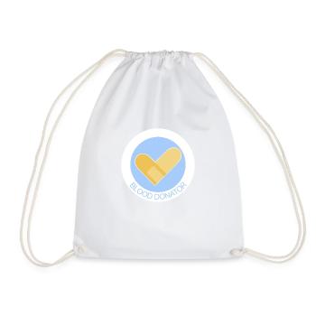 Blood donor - Blood donator - Drawstring Bag - white - Front