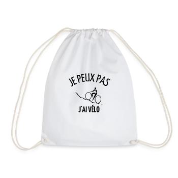 JE PEUX PAS J AI VELO - Sac de sport léger - blanc - Devant