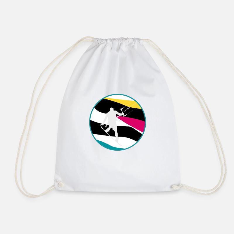 Kitesurfing badge - Turnbeutel - Weiß