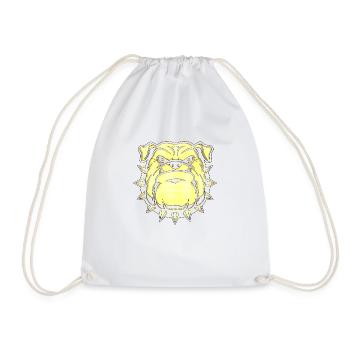 Angry face face angry Swedish Swedish dog - Drawstring Bag - white - Front