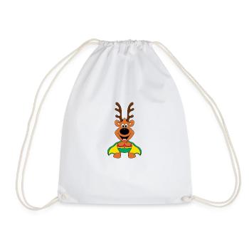 SUPERHELD - REH - TIER - KIND - BABY - TIERISCH - Turnbeutel - Weiß - Vorne