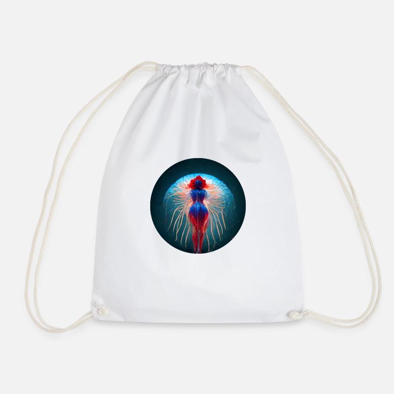 Jellyfish Version 2 - Turnbeutel - Weiß