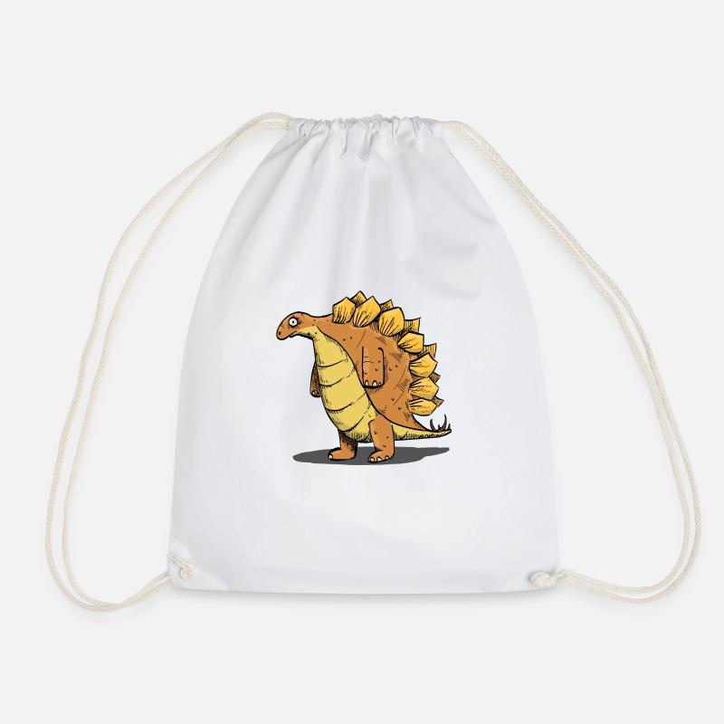 Stegosaurus - Drawstring Bag - white