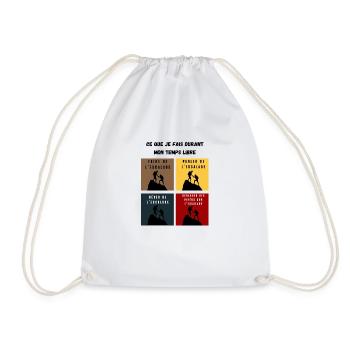 ce que je fais durant mon temps libre escalade - Sac de sport léger - blanc - Devant