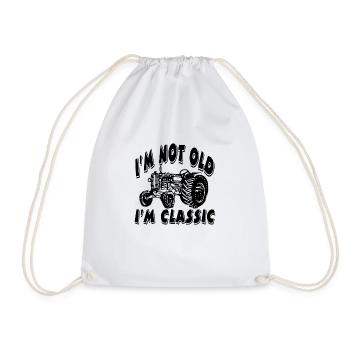 Tractor - Drawstring Bag - white - Front