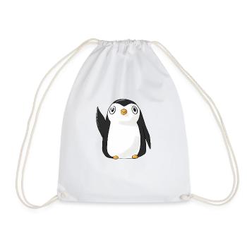 Winkender Pinguin - Turnbeutel - Weiß - Vorne